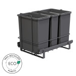 PULL-OUT WASTE SYSTEM ANTHRACITE + 3 BINS LM 66/R