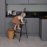 STEP STOOL WITH BACK REST BLACK/BIRCH LM 187