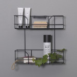 BATHROOM SHELF 2 LEVELS BLACK LM 592