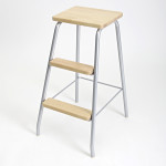 STEP STOOL SILVER/BIRCH LM 184