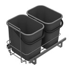 PULL-OUT WASTE SYSTEM ANTHRACITE + 2 BINS LM 66/R