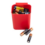 BATTERY WASTE BIN 0,5 L RED LM 524