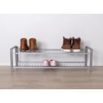 SHOE RACK WOOD SILVER 870 MM LM 392