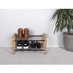 SHOE RACK WOOD BLACK/WOOD 470 MM LM 390