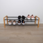 SHOE RACK WOOD BLACK/WOOD 870 MM LM 392