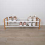 SHOE RACK WOOD WHITE/WOOD 870 MM LM 392