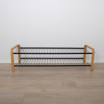 SHOE RACK WOOD BLACK/WOOD 1070 MM LM 393