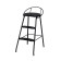 LM 187 STEP STOOL WITH BACK REST BLACK/BLACK