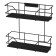 BATHROOM BASKET 2 LEVELS CHROME/BLACK LM 592