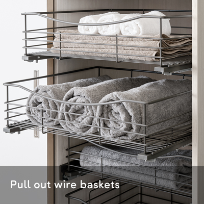 Pull out wire baskets