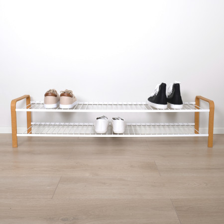 Kenkäteline Wood valkoinen/puu pituus 1070 mm LM 393