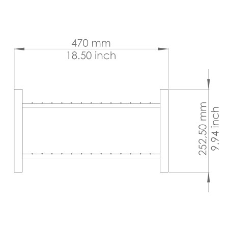 Kenkäteline Wood valkoinen pituus 470 mm LM 390