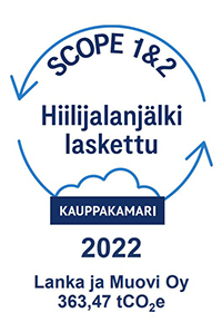 CO2 hiilijalanjälki laskettu