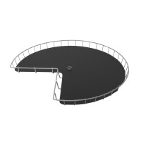 MATTA FÖR HÖRNKARUSELL (LM 225) - 730 MM) BLACK LM 685