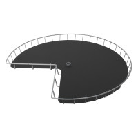 MATTA FÖR HÖRNKARUSELL (LM 228) - 830 MM) BLACK LM 685