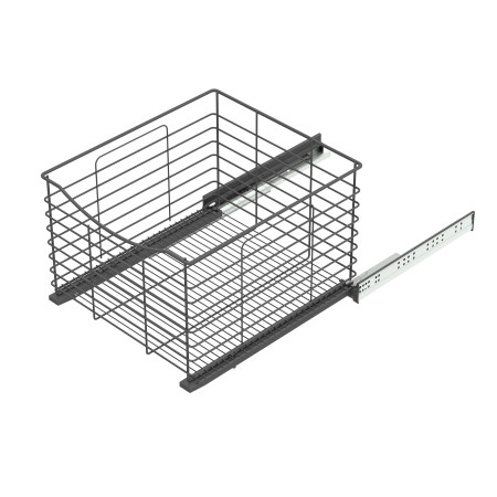 SOFTCLOSE TRÅDBACK ANTRACIT 437x440x300 (cabinet 466-470) LM 763