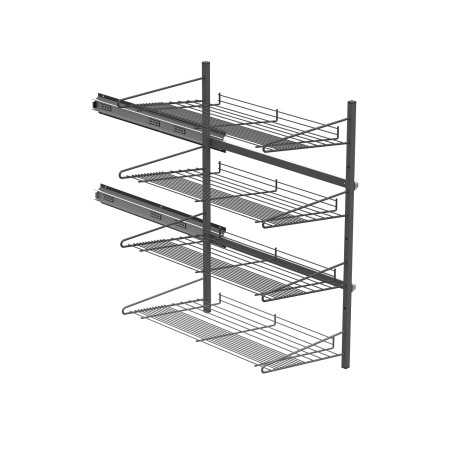 FÖRVARINGSSTÄLL 4 HYLLPLAN ANTHRACITE LM 687