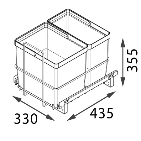 KÄLLSORTERING ANTRACIT + 2 KÄRL LM 64/R