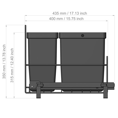 KÄLLSORTERING ANTRACIT + 3 KÄRL LM 64/R