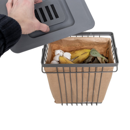 Bioavfallskorg antracit till 8 liters kärl LM 538