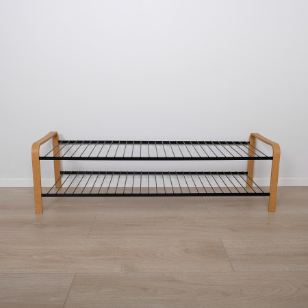 Skohylla Wood svart/trä 870 mm LM 392