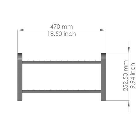 Skohylla Wood svart 1070 mm LM 393