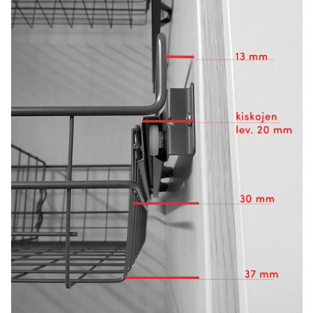 RULLAKISKOKORI ANTRASIITTI 737x400x140 (kaappi 766-770) LM 416